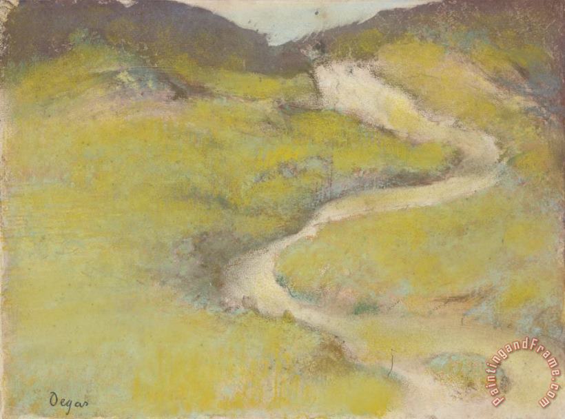 Pathway in a Field painting - Edgar Degas Pathway in a Field Art Print