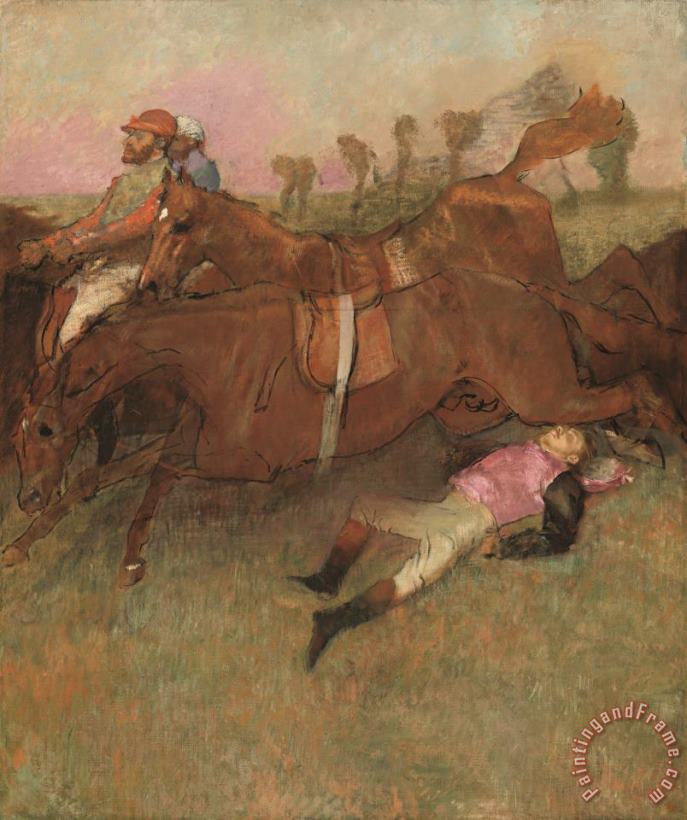 Scene From The Steeplechase The Fallen Jockey painting - Edgar Degas Scene From The Steeplechase The Fallen Jockey Art Print