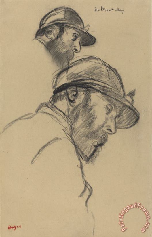 Study of a Jockey (m. De Broutelles) painting - Edgar Degas Study of a Jockey (m. De Broutelles) Art Print