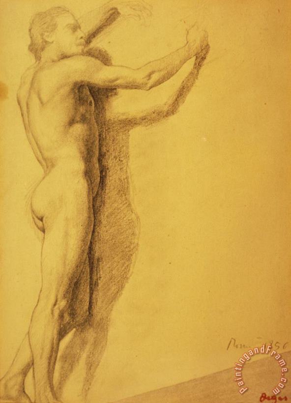 Study of a Male Nude painting - Edgar Degas Study of a Male Nude Art Print