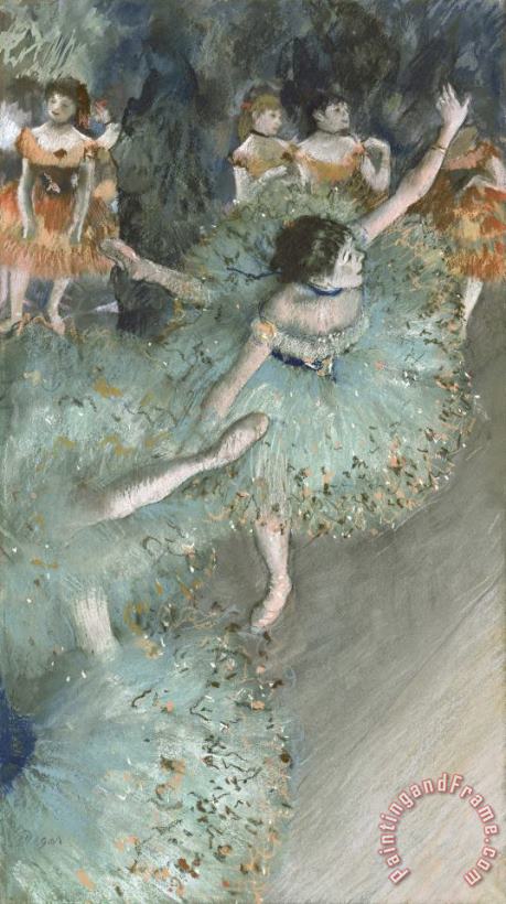 Edgar Degas Swaying Dancer (dancer in Green) Art Print