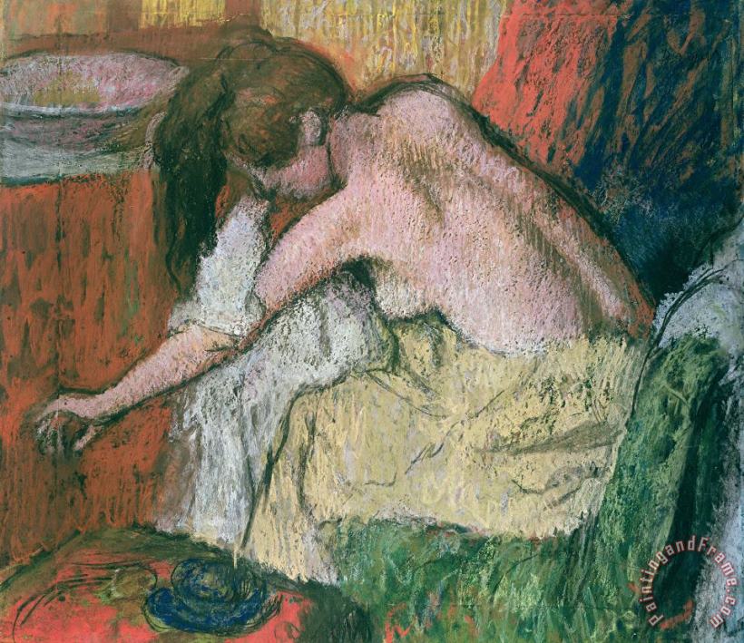 Edgar Degas Woman Drying Herself Art Painting