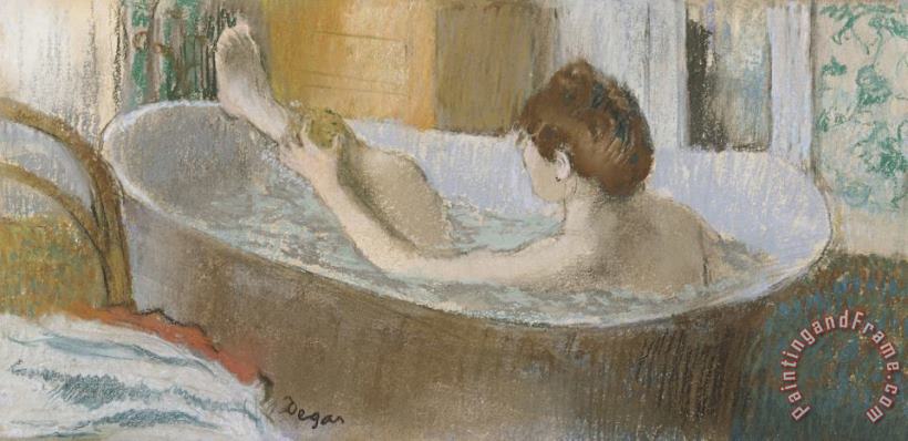 Edgar Degas Woman in her Bath Art Painting