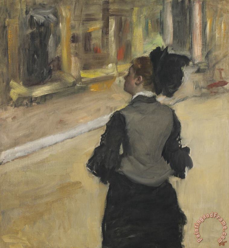 Edgar Degas Woman Viewed From Behind (visit to a Museum) Art Print