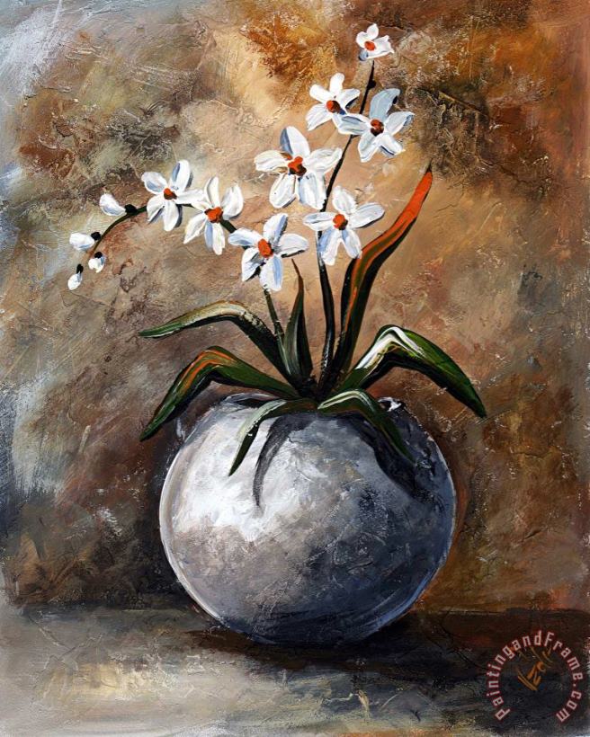 Edit Voros Bouquet di fiori bianchi Art Painting
