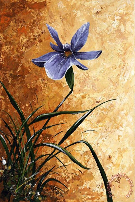 My flowers - Iris painting - Edit Voros My flowers - Iris Art Print
