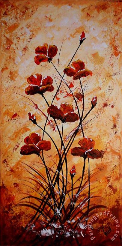 Edit Voros Rust Poppies Art Painting