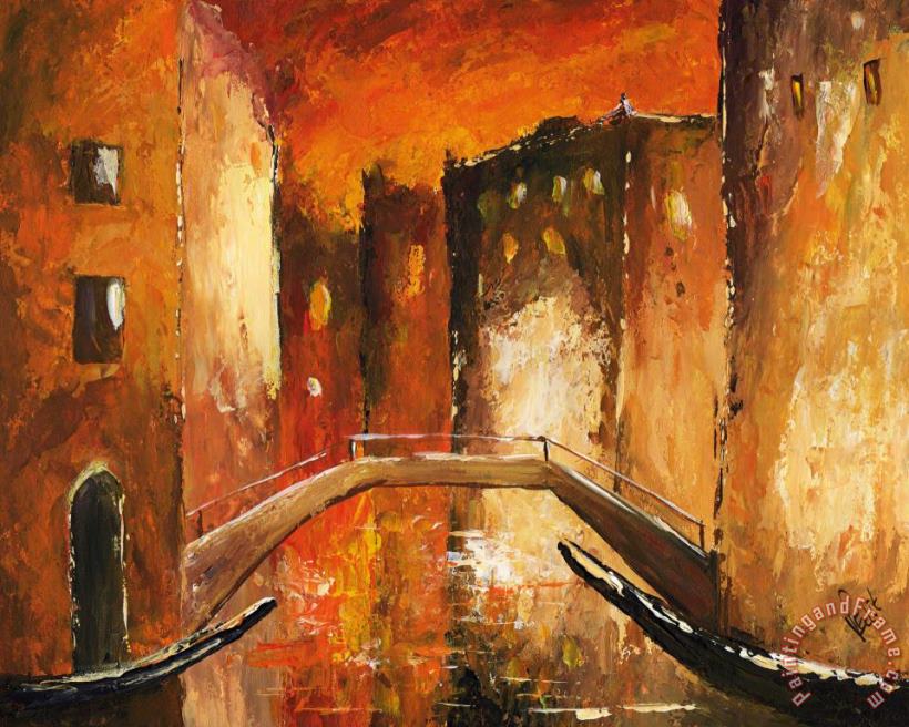 Edit Voros Venice by night 07 Art Painting