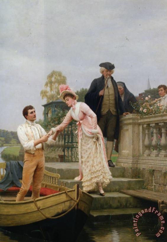 Edmund Blair Leighton Lay Thy Sweet Hand in Mine And Trust in Me Art Print