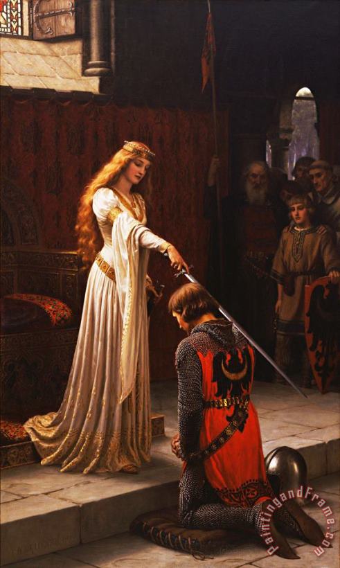 Edmund Blair Leighton The Accolade Art Painting