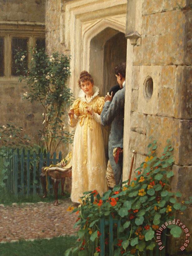 The Request painting - Edmund Blair Leighton The Request Art Print