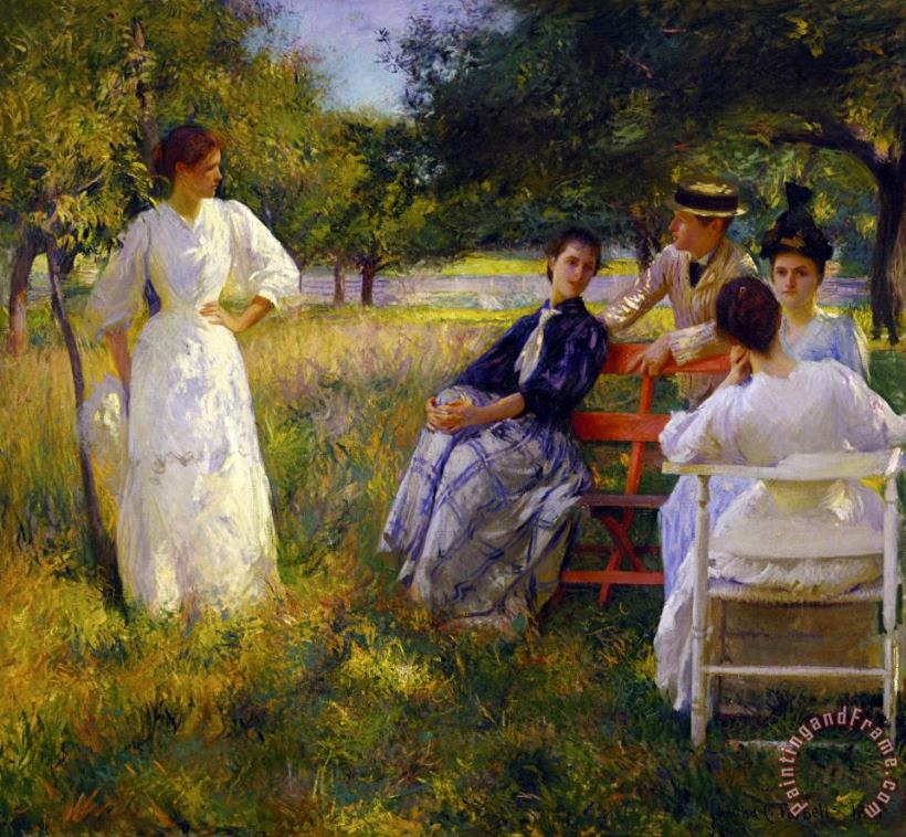 Edmund Charles Tarbell In The Orchard Art Print