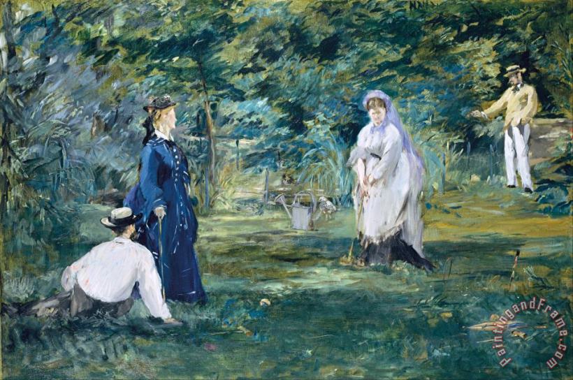 A Game of Croquet painting - Edouard Manet A Game of Croquet Art Print