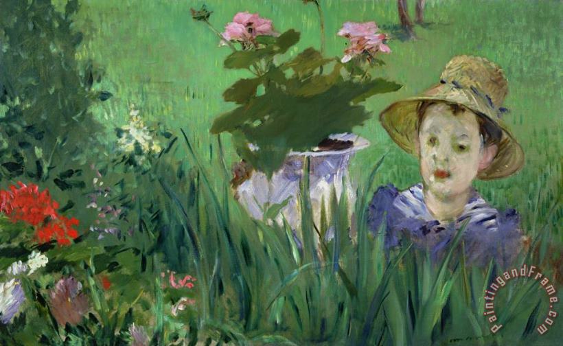 Edouard Manet Child in the Flowers Art Painting