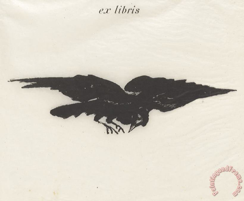 Edouard Manet Flying Raven (book Plate), From Stephane Mallarme's Translation of Edgar Allan Poe's The Raven Art Print