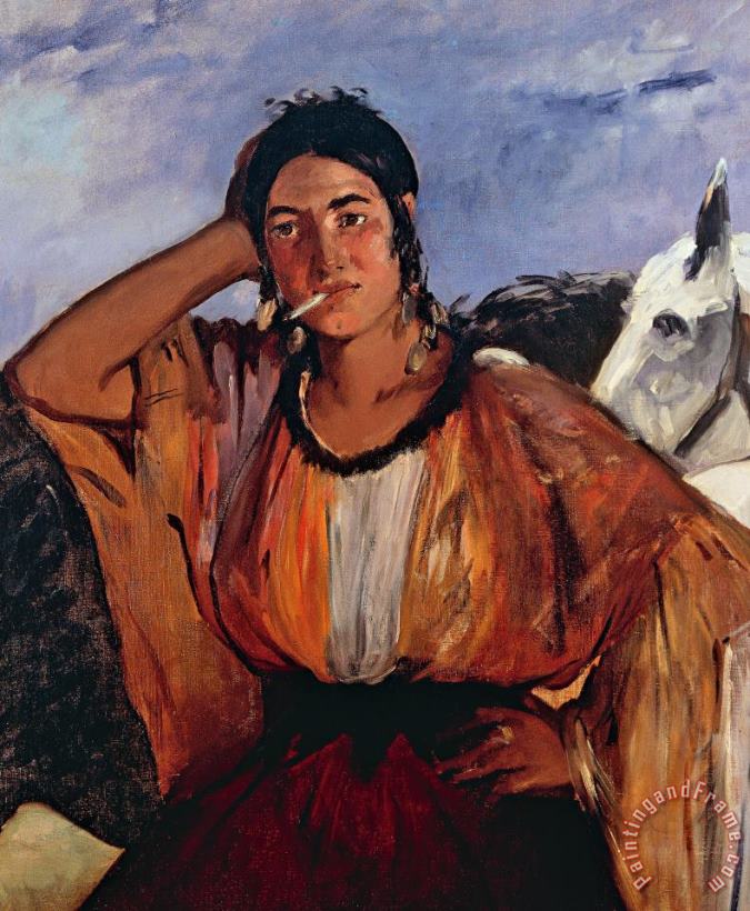 Edouard Manet Gypsy With Cigarette Art Painting
