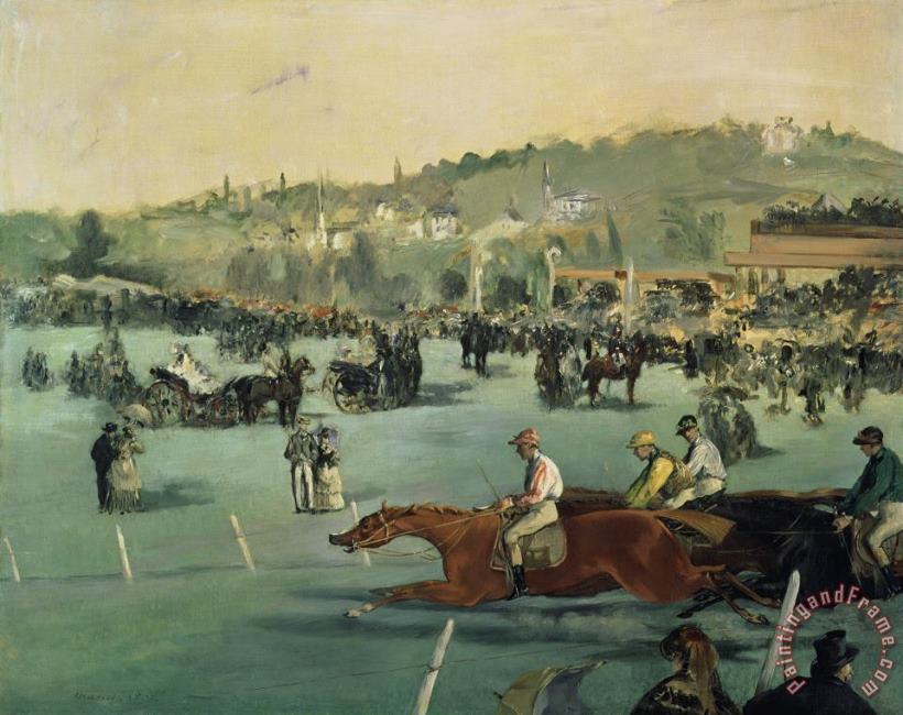 Edouard Manet Horse Racing Art Painting