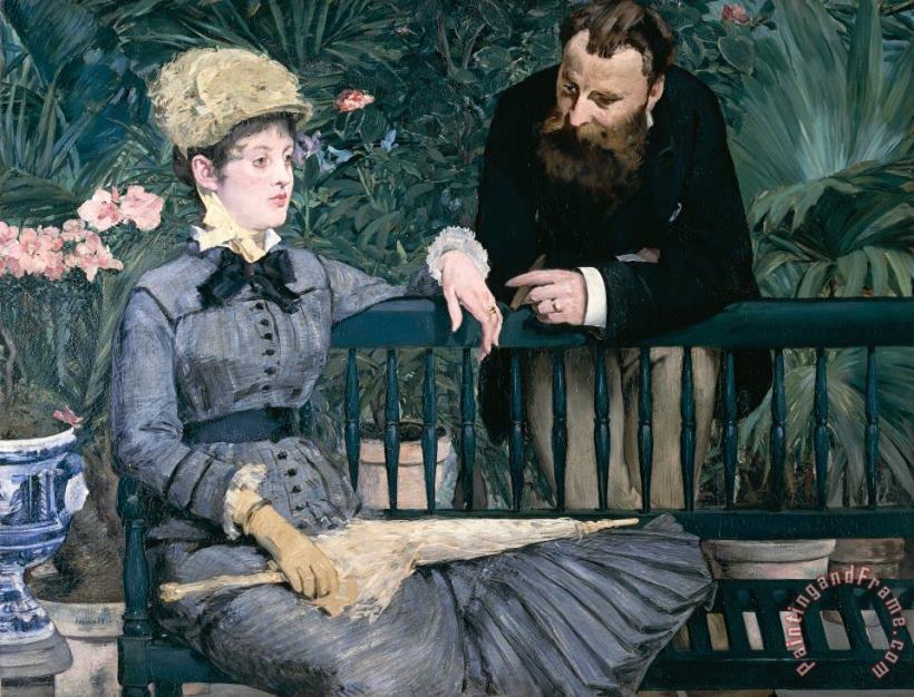 Edouard Manet Madame Manet In Greenhouse Art Print