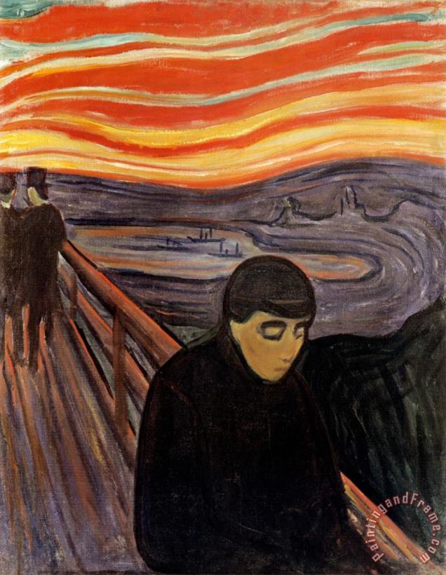 Edvard Munch Despair 1894 Art Painting