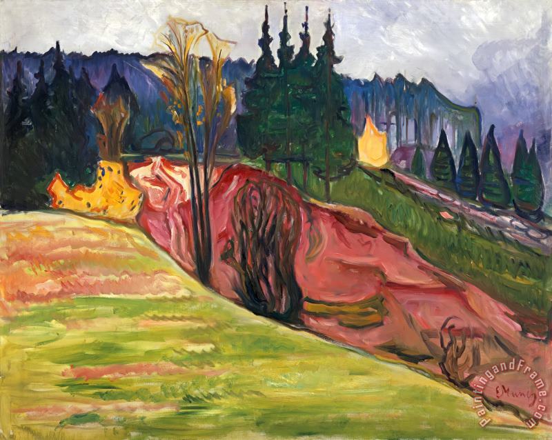 From Thuringewald painting - Edvard Munch From Thuringewald Art Print