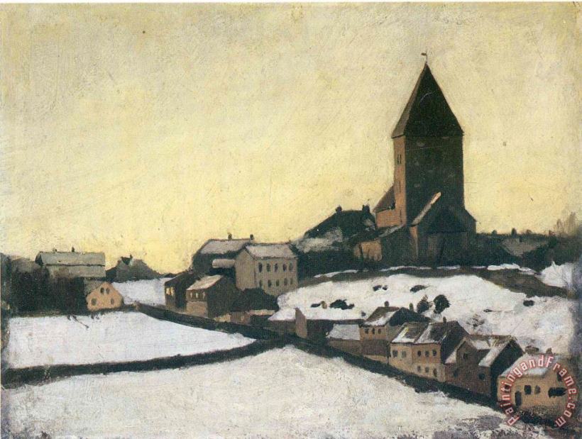 Edvard Munch Old Aker Church 1881 Art Painting