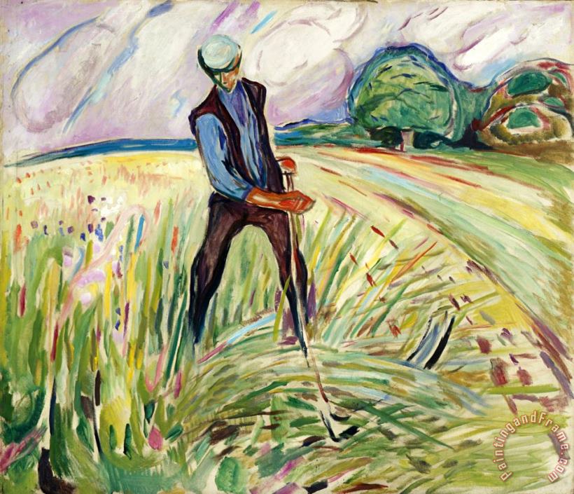 The Haymaker painting - Edvard Munch The Haymaker Art Print