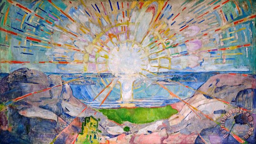 The Sun painting - Edvard Munch The Sun Art Print