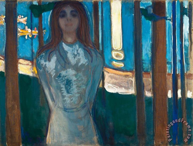 The Voice , Summer Night painting - Edvard Munch The Voice , Summer Night Art Print