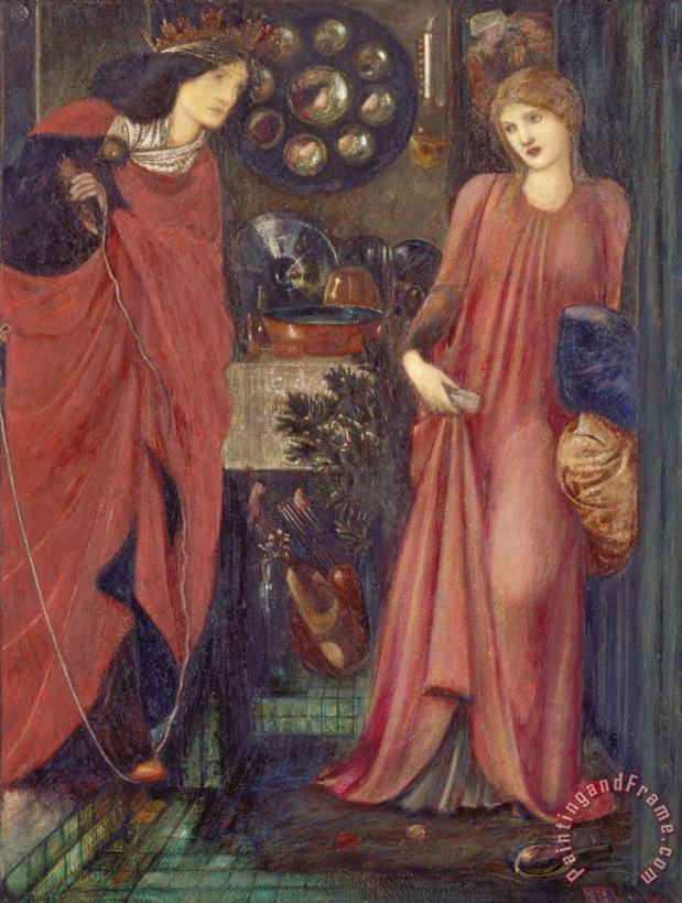 Fair Rosamund And Queen Eleanor painting - Edward Burne Jones Fair Rosamund And Queen Eleanor Art Print