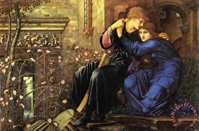 Love Among The Ruins painting - Edward Burne Jones Love Among The Ruins Art Print
