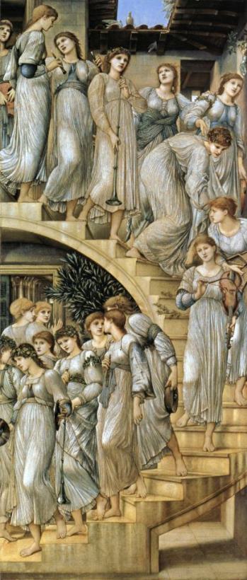 The Golden Stairs painting - Edward Burne Jones The Golden Stairs Art Print