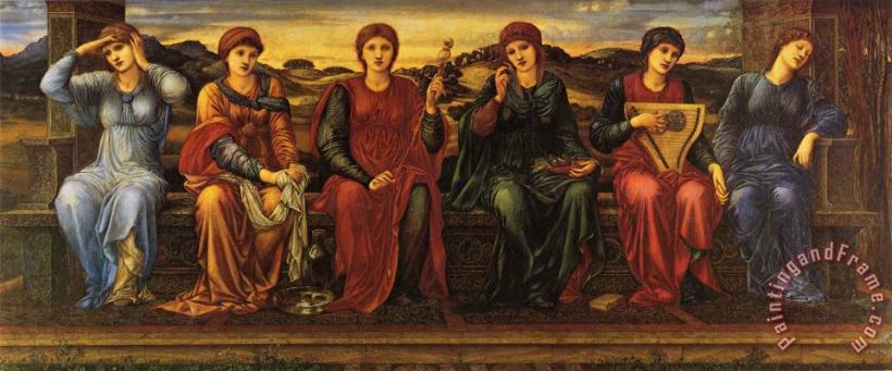 The Hours painting - Edward Burne Jones The Hours Art Print