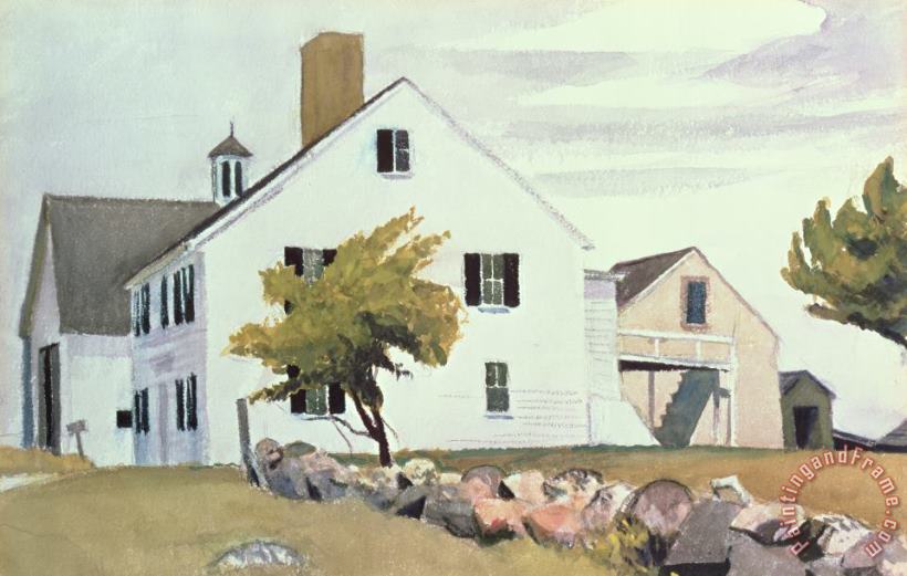 Farm House At Essex Massachusetts painting - Edward Hopper Farm House At Essex Massachusetts Art Print