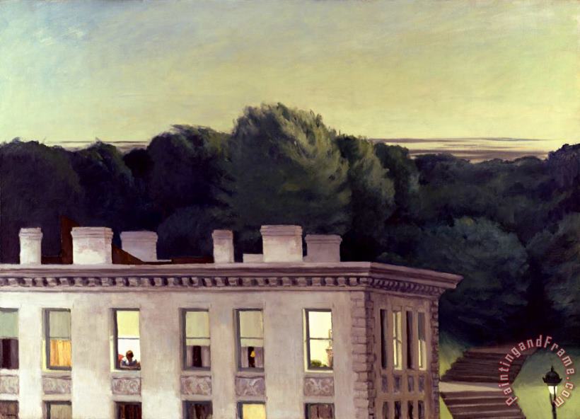 Edward Hopper House at Dusk Art Painting