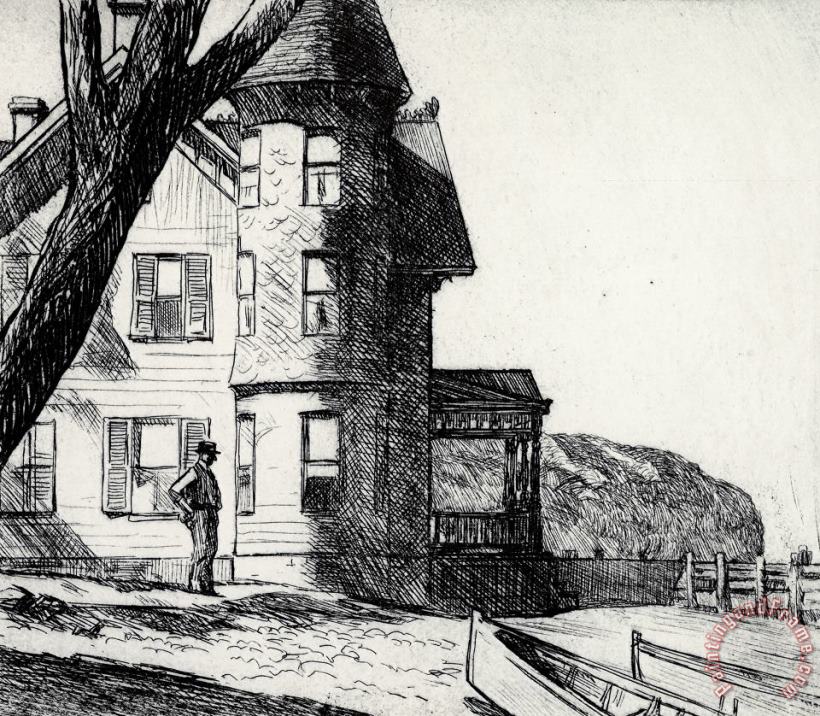 Edward Hopper House By A River Art Print