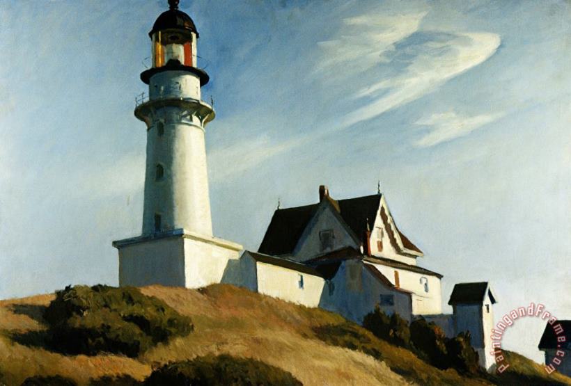 Edward Hopper Lighthouse at Two Lights Art Painting