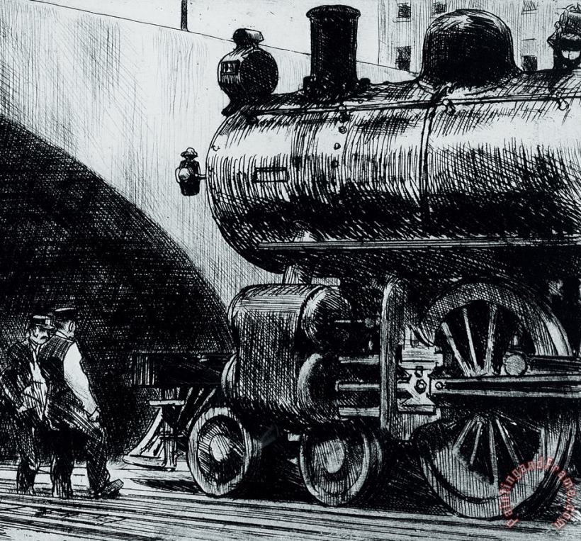 Edward Hopper Locomotive Art Painting