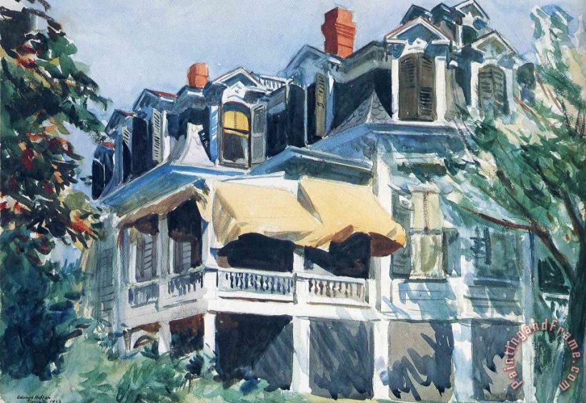 Edward Hopper The Mansard Roof 1923 Art Print