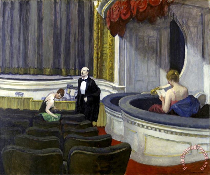 Two on The Aisle painting - Edward Hopper Two on The Aisle Art Print