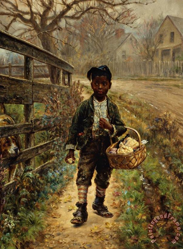 Edward Lamson Henry Protecting The Groceries Art Print