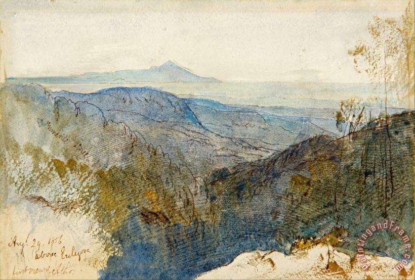 A Distant View of Mt Athos painting - Edward Lear A Distant View of Mt Athos Art Print