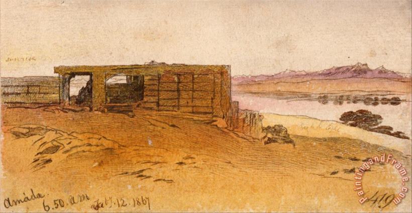 Amada, 6 50 Am, 12 February 1867 (419) painting - Edward Lear Amada, 6 50 Am, 12 February 1867 (419) Art Print