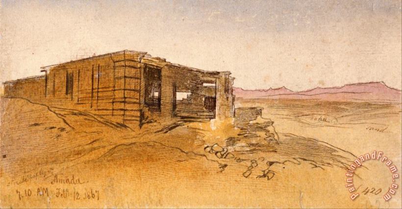 Amada, 7 10 Am, 12 February 1867 (420) painting - Edward Lear Amada, 7 10 Am, 12 February 1867 (420) Art Print