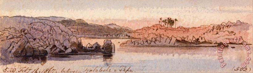 Edward Lear Between Kalabshee And Tafa, 5 20 Pm, 16 February 1867 (502) Art Painting