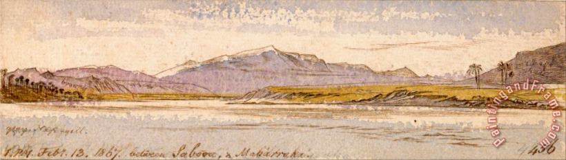 Edward Lear Between Sabooa & Maharraka Art Painting