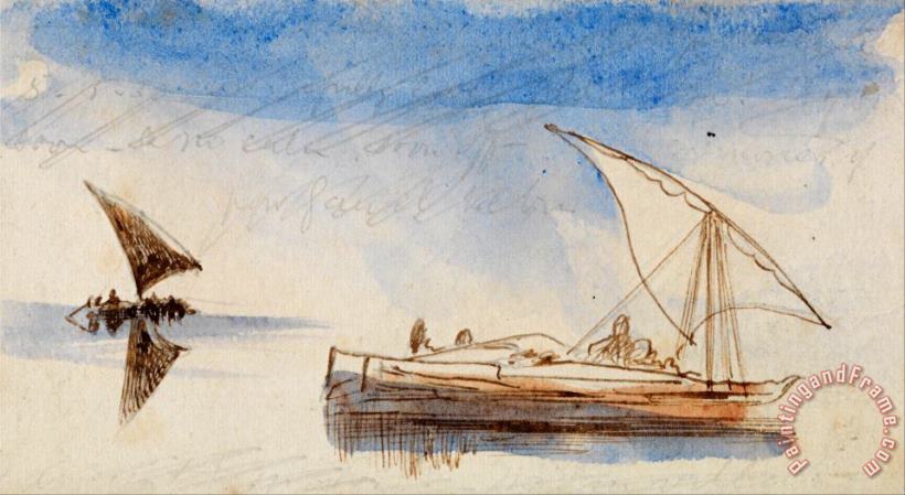 Edward Lear Boats on The Nile 3 Art Painting