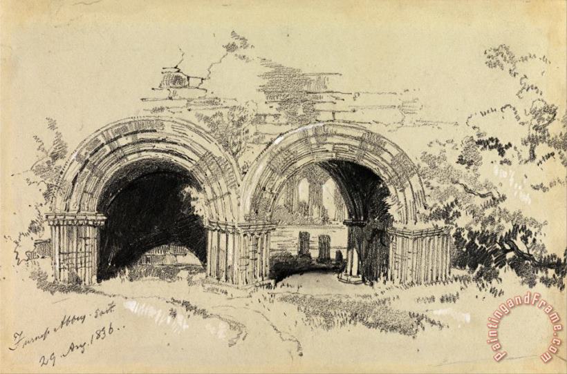 Edward Lear Furness Abbey East, 29 August 1836 Art Print