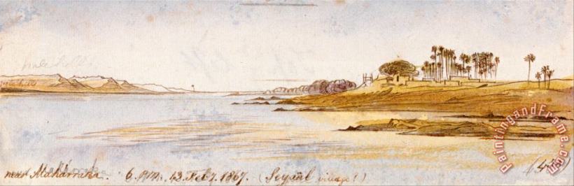 Edward Lear Near Maharraka, 6 00 P.m., February 13, 1867 (458) Art Painting