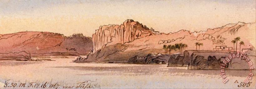 Edward Lear Near Tafa, 5 50 Pm, 16 February 1867 (505a) Art Painting