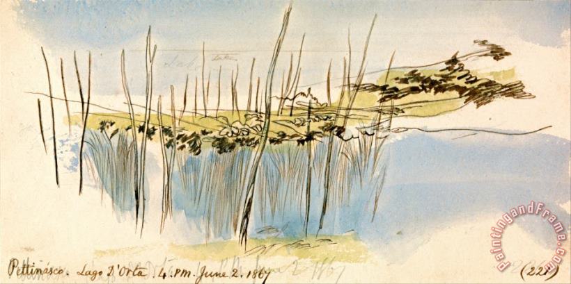 Edward Lear Pettenasco, Lago D'orta, 4 00 Pm, 2 June 1867 (221) Art Painting